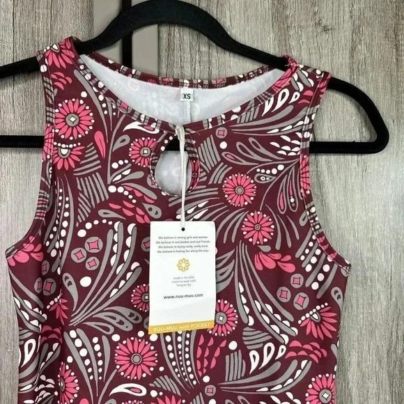 Nuu Muu Dress XS Ruu Muu with Pockets Mini Floral A Line NEW - Picture 2 of 11